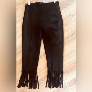 Fringe pant. Color black, two size Large. Runs small.
